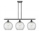 Farmhouse Chicken Wire - 3 Light - 37 inch - Matte Black - Stem hung - Island Light (3442|516-3I-BK-G122-10CSN)