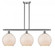 Farmhouse Chicken Wire - 3 Light - 37 inch - Brushed Satin Nickel - Stem hung - Island Light (3442|516-3I-SN-G121-10CSN)