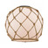 Farmhouse Rope White Glass with Brown Rope Glass (3442|G121-8RB)