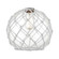 Large Farmhouse Rope Clear Glass with White Rope Glass (3442|G122-10RW)