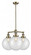 Beacon - 3 Light - 24 inch - Antique Brass - Stem Hung - Chandelier (3442|207-AB-G202-10-LED)