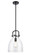 Newton Bell - 1 Light - 10 inch - Matte Black - Stem Hung - Mini Pendant (3442|412-1S-BK-10CL)