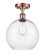 Athens - 1 Light - 10 inch - Antique Copper - Semi-Flush Mount (3442|516-1C-AC-G122-10)
