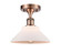 Orwell - 1 Light - 8 inch - Antique Copper - Semi-Flush Mount (3442|516-1C-AC-G131-LED)