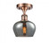 Fenton - 1 Light - 7 inch - Antique Copper - Semi-Flush Mount (3442|516-1C-AC-G93-LED)