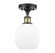 Belfast - 1 Light - 6 inch - Black Antique Brass - Semi-Flush Mount (3442|516-1C-BAB-G101-LED)