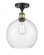 Athens - 1 Light - 10 inch - Black Antique Brass - Semi-Flush Mount (3442|516-1C-BAB-G124-10)