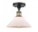 Orwell - 1 Light - 8 inch - Black Antique Brass - Semi-Flush Mount (3442|516-1C-BAB-G131)