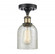 Caledonia - 1 Light - 5 inch - Black Antique Brass - Semi-Flush Mount (3442|516-1C-BAB-G259-LED)