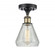 Conesus - 1 Light - 6 inch - Black Antique Brass - Semi-Flush Mount (3442|516-1C-BAB-G275-LED)