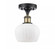 Fenton - 1 Light - 7 inch - Black Antique Brass - Semi-Flush Mount (3442|516-1C-BAB-G91)