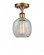 Belfast - 1 Light - 6 inch - Brushed Brass - Semi-Flush Mount (3442|516-1C-BB-G105)