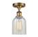 Caledonia - 1 Light - 5 inch - Brushed Brass - Semi-Flush Mount (3442|516-1C-BB-G2511-LED)