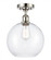 Athens - 1 Light - 10 inch - Polished Nickel - Semi-Flush Mount (3442|516-1C-PN-G122-10)