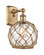 Farmhouse Rope - 1 Light - 8 inch - Brushed Brass - Sconce (3442|516-1W-BB-G122-8RB-LED)