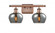 Fenton - 2 Light - 17 inch - Antique Copper - Bath Vanity Light (3442|516-2W-AC-G93-LED)