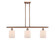 Cobbleskill - 3 Light - 36 inch - Antique Copper - Stem hung - Island Light (3442|516-3I-AC-G111)