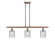 Cobbleskill - 3 Light - 36 inch - Antique Copper - Stem hung - Island Light (3442|516-3I-AC-G112-LED)