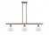 Fenton - 3 Light - 36 inch - Antique Copper - Stem hung - Island Light (3442|516-3I-AC-G91-LED)