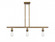 Bare Bulb - 3 Light - 36 inch - Brushed Brass - Stem hung - Island Light (3442|516-3I-BB)