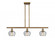Fenton - 3 Light - 36 inch - Brushed Brass - Stem hung - Island Light (3442|516-3I-BB-G92)