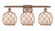 Farmhouse Rope - 3 Light - 28 inch - Antique Copper - Bath Vanity Light (3442|516-3W-AC-G121-8RB)