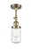 Dover - 1 Light - 5 inch - Antique Brass - Adjustable Semi-Flush Mount (3442|201F-AB-G314)