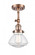 Olean - 1 Light - 7 inch - Antique Copper - Adjustable Semi-Flush Mount (3442|201F-AC-G322)