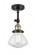 Olean - 1 Light - 7 inch - Black Antique Brass - Adjustable Semi-Flush Mount (3442|201F-BAB-G324-LED)