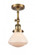 Olean - 1 Light - 7 inch - Brushed Brass - Adjustable Semi-Flush Mount (3442|201F-BB-G321)