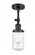 Dover - 1 Light - 5 inch - Matte Black - Adjustable Semi-Flush Mount (3442|201F-BK-G312-LED)