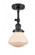 Olean - 1 Light - 7 inch - Matte Black - Adjustable Semi-Flush Mount (3442|201F-BK-G321)