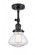 Olean - 1 Light - 7 inch - Matte Black - Adjustable Semi-Flush Mount (3442|201F-BK-G322)