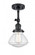 Olean - 1 Light - 7 inch - Matte Black - Adjustable Semi-Flush Mount (3442|201F-BK-G324)