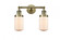 Dover - 2 Light - 14 inch - Antique Brass - Adjustable Bath Vanity Light (3442|208-AB-G311-LED)