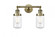 Dover - 2 Light - 14 inch - Antique Brass - Adjustable Bath Vanity Light (3442|208-AB-G312-LED)