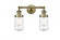 Dover - 2 Light - 14 inch - Antique Brass - Adjustable Bath Vanity Light (3442|208-AB-G314-LED)