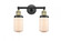 Dover - 2 Light - 14 inch - Black Antique Brass - Adjustable Bath Vanity Light (3442|208-BAB-G311-LED)