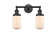 Dover - 2 Light - 14 inch - Matte Black - Adjustable Bath Vanity Light (3442|208-BK-G311)