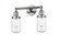 Dover - 2 Light - 14 inch - Polished Nickel - Adjustable Bath Vanity Light (3442|208-PN-G312)