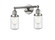 Dover - 2 Light - 14 inch - Polished Nickel - Adjustable Bath Vanity Light (3442|208-PN-G314-LED)