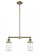 Dover - 2 Light - 21 inch - Antique Brass - Stem Hung - Island Light (3442|209-AB-G312)