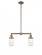 Dover - 2 Light - 21 inch - Antique Copper - Stem Hung - Island Light (3442|209-AC-G312)