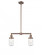 Dover - 2 Light - 21 inch - Antique Copper - Stem Hung - Island Light (3442|209-AC-G314-LED)