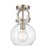 Newton Sphere - 1 Light - 8 inch - Brushed Satin Nickel - Semi-Flush Mount (3442|410-1F-SN-8CL-LED)