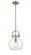 Newton Sphere - 1 Light - 10 inch - Brushed Brass - Stem Hung - Mini Pendant (3442|410-1S-BB-10CL-LED)