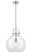 Newton Sphere - 1 Light - 14 inch - Brushed Satin Nickel - Stem hung - Pendant (3442|410-1S-SN-14CL)