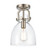 Newton Bell - 1 Light - 8 inch - Brushed Satin Nickel - Semi-Flush Mount (3442|412-1F-SN-8CL-LED)