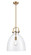 Newton Bell - 1 Light - 14 inch - Brushed Brass - Stem hung - Pendant (3442|412-1S-BB-14CL-LED)