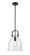 Newton Bell - 1 Light - 10 inch - Matte Black - Stem Hung - Mini Pendant (3442|412-1S-BK-10CL-LED)
